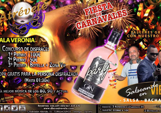 Fiestas salseras en discoteca Atrevete en Málaga